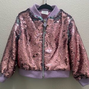 Disney Little Mermaid Purple and Aqua Sequin Jacket